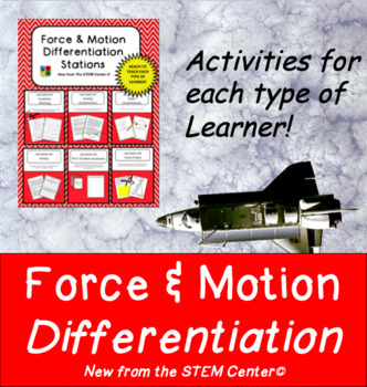 Preview of Force & Motion Differentiation Stations - Distance Learning Friendly