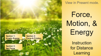 Preview of Force Motion Energy Instruction Slide Set for SOL 5.3