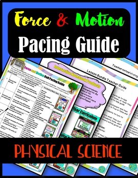 Preview of Laws of Motion Unit Curriculum Map Pacing Guide | Physical Science