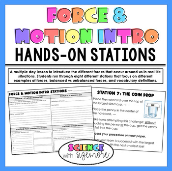 Preview of Force & Motion Introduction Stations