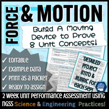 Preview of Force & Motion | NGSS Performance Assessment | Prove 8 Scientific Principles