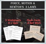 Force and Motion (Newton's 3 Laws of Motion) - Flash Cards & More