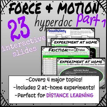 Preview of Force & Motion PART 1 - DISTANCE & ONLINE LEARNING