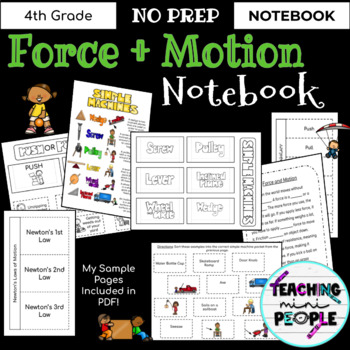 Preview of Force & Motion + Simple Machines Interactive Notebook | Science Notebook
