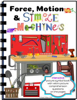 Preview of Force, Motion & Simple Machines Interactive Picture Symbol Book (Autism/SPED)