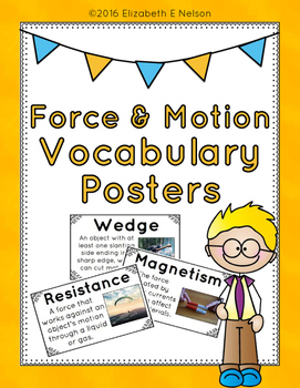 Preview of Force & Motion Vocabulary Posters