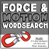 Force/Motion Wordsearch - 3.6A