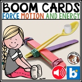 Force Motion and Energy Boom Cards with Audio Digital Task