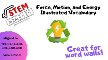 Preview of Force, Motion, and Energy Illustrated Vocabulary