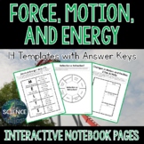 Force, Motion, and Energy Interactive Notebook Pages - 5th