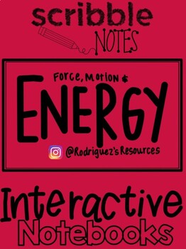 Preview of Force, Motion, and Energy Scribble Notes - Interactive Journal