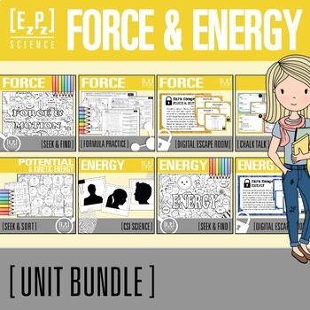Preview of Force, Motion and Energy Science BIG Unit Bundle
