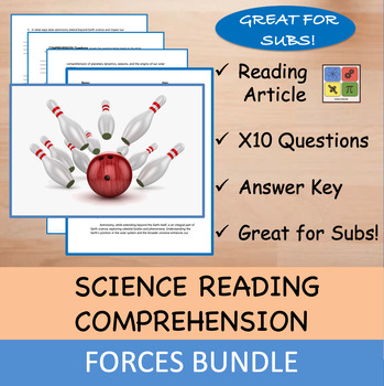 Preview of Force - Reading Comprehension BUNDLE