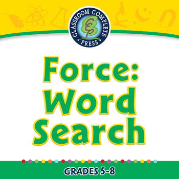 Preview of Force: Word Search - NOTEBOOK Gr. 5-8