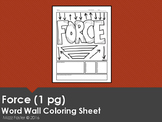 Force Word Wall Coloring Sheet