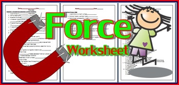 Preview of Force and Motion Worksheet
