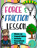 Force and Friction Physical Science Lesson Notes Slides an