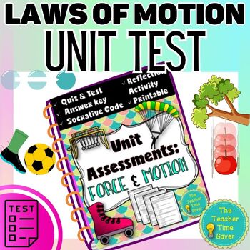 Preview of Force and Laws of Motion Test Assessment | Physical Science Unit