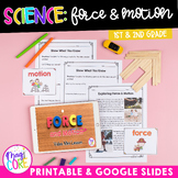 Force and Motion - 1st & 2nd Grade Science Unit - Printable & Digital