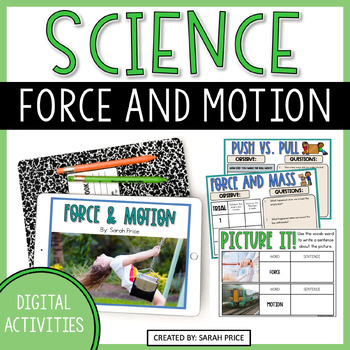 Preview of Force and Motion 2nd & 3rd Grade Science Unit Plans Digital Activities