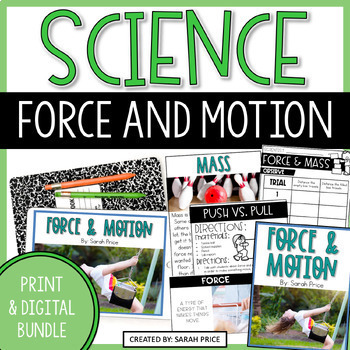Preview of Force and Motion Printables & Digital Activities - 2nd & 3rd Grade Science Unit