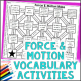 Force and Motion Activities - 5th Grade Science Vocabulary