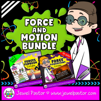 Preview of Force and Motion Activities BUNDLE | EDITABLE PowerPoint and Flip Book