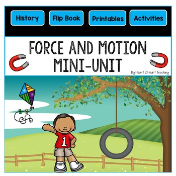 Preview of Force and Motion Activities Reading Passage Mini-Unit Worksheets & Flipbook
