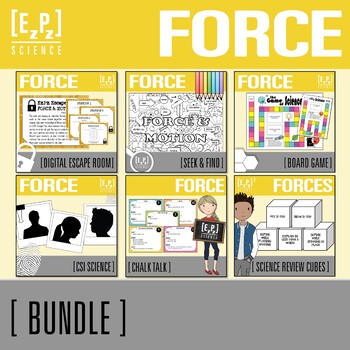 Preview of Force and Motion Activity Bundle | Science Practice and Review Games
