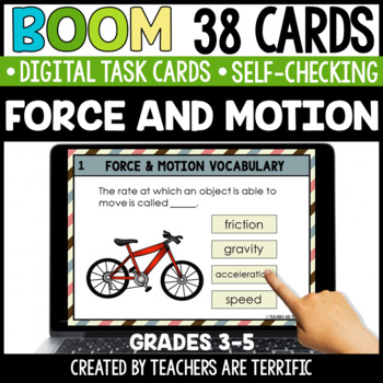 Preview of Force and Motion Boom Cards - Digital