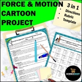 Force and Motion Cartoon Project | Physical Science Printable