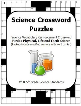 Preview of Science Vocabulary Crossword Puzzles