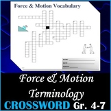 Force and Motion Science Crossword Puzzle