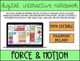 Force & Motion *Digital* Interactive Notebook and Slidesho
