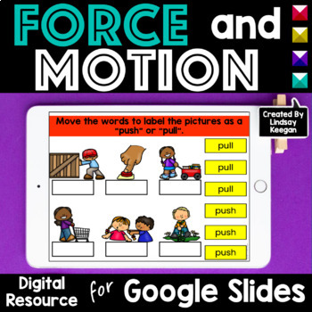 Preview of Force and Motion Digital Science Activities for Google Classroom 