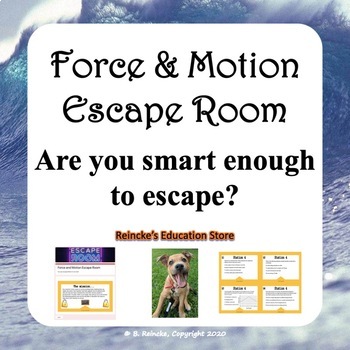 Preview of Force and Motion Escape Room (TEKS 6.8abcd) (Digital or Paper)