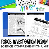 Force and Motion Experimental Design - Science Reading Pas