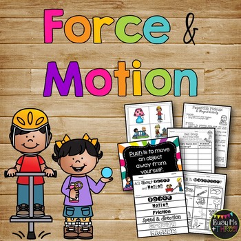 Preview of Force and Motion Worksheets Science Experiments Interactive Notebook Activities