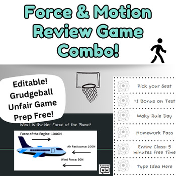 Preview of Force and Motion Grudgeball & Unfair Review Game Combo!