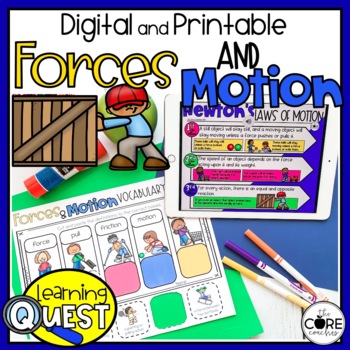 Preview of Force and Motion Digital Activities - Push and Pull - Gravity and Friction