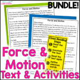 Force and Motion Informational Text & Activities - BUNDLE 