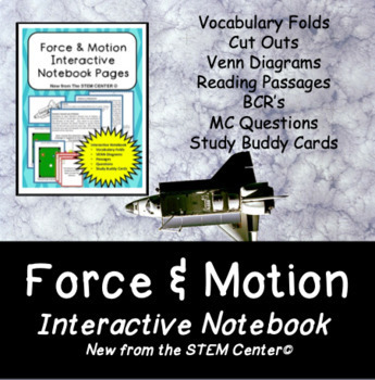 Preview of Force and Motion Interactive Notebook - Distance Learning Friendly