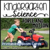 Force and Motion Kindergarten Science NGSS + Boom Cards™