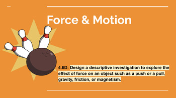 Preview of Force and Motion Lesson Presentation and Guided Notes