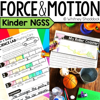 Preview of Force and Motion With Pushes and Pulls Kindergarten Science Unit - NGSS Aligned