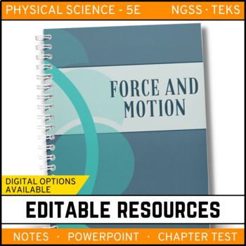 Preview of Force and Motion Notes, PowerPoint, and Test