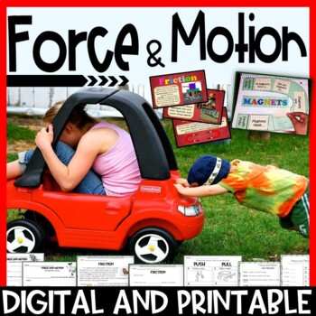 Preview of Force and Motion Pack - Magnetism, Friction, Gravity, Mass, Distance Learning