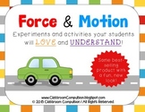 Force and Motion Pack (Worksheets, Centers, Experiments, Anchor Charts)