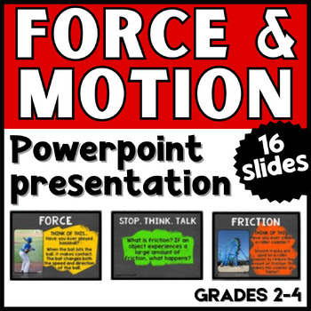 Preview of Force and Motion PowerPoint Presentation - Editable