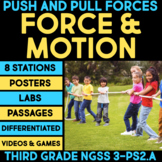 Force and Motion 3rd Grade Push & Pull NGSS Science Experi